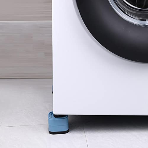 Image of Mockery Set of 8 Pieces Anti Vibration Pads High Friction Anti Slip Square Hard Wearing Washing Machine Protects Pedestals, Shock and Noise Cancelling High Friction Washing Machine Feet Pads