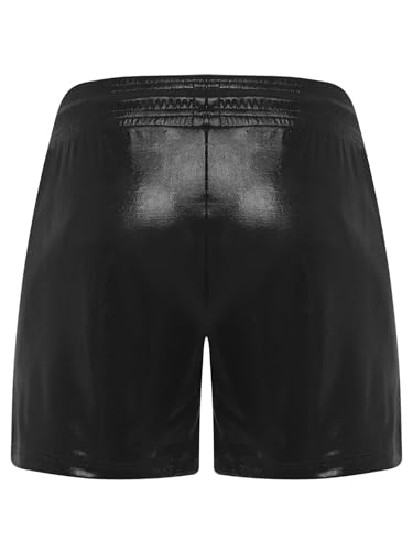 TiaoBug Mens Swim Trunks Shiny Metallic Boxer Shorts Loose Fit Swimsuit Shorts for Beachwear Party2