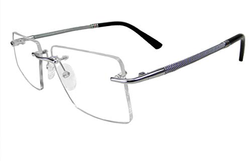 Image of Circleperson Rimless Pure Titanium Eyeglasses frames Square Light Weight