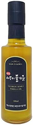 [YECHEON OMUI] Korean Traditional 100% Perilla Oil 6.08oz/180ml｜Origin - 100% Korean Perilla Seed 들기름