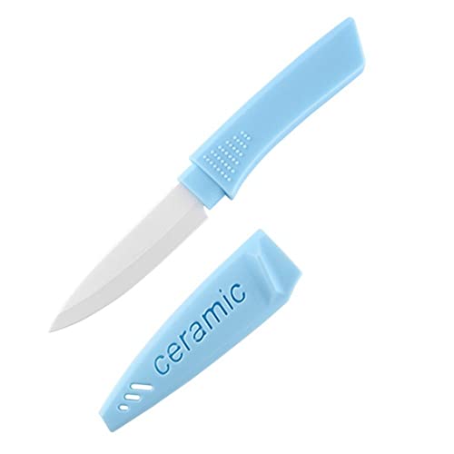 Portable Ceramic Fruit Knife Chef Knife With Custom, Potato Bread Camping Cutter Fruit Vegetable Small Knife Kitchen Peeling Kitchen Knife(Blue) #TOP14