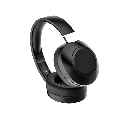 RCA Wave-54 Wireless Over-Ear Bluetooth Headphones, Hi-Res Audio, Deep Bass, Noise Cancelling, Bluetooth 5.3, Foldable Headset with Mic, 12H Playtime, Comfortable for Travel, Work & Gaming