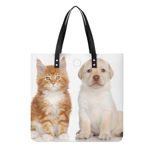Sac à bandoulière pour femmes chat orange - Sac shopper léger qui simplifie vos voyages