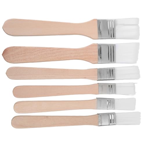 Artibetter Set Pennelli Pittura 6 Pezzi Con Setole in Nylon Per Ritocchi E Applicazioni Di Colla Vinilica Manico in Legno Liscio Pennelli Assorbenti Per Fai Da Te E Verniciatura Di Precisione