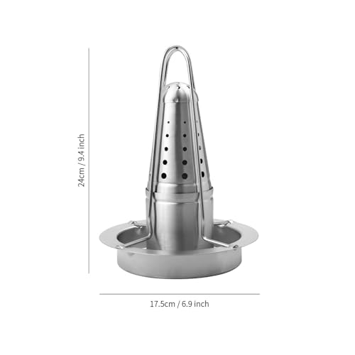 Grille à poulet 17,5 x 24 cm avec support vertical pour cuisson uniforme - 8
