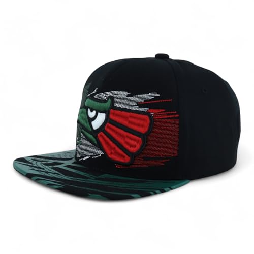 Image of Hecho En Mexico Eagle 3D Embroidered Flat Bill Snapback Cap