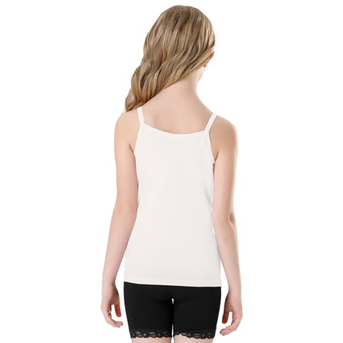 Phedrew 6-Pack Girls' Cotton Tank Tops Stretch Undershirts Soft Basic Camisole3
