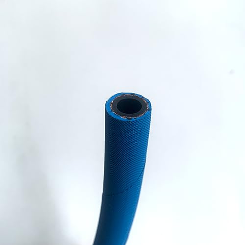 Image of Fuel Line Hose 3 /8 inch inch, 6AN High Pressure Hose 2.8Mpa 400PSI 10mm 5FT for Fuel Systems Engines Tube Hose Blue Multiple Size Options (Attached Hose Clamp)