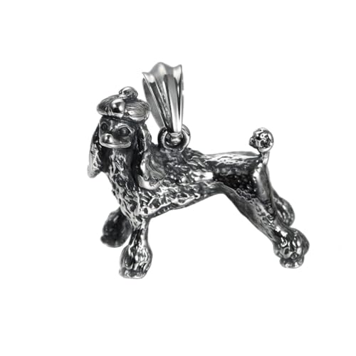 Collier homme acier inoxydable anti-ternissement pendentif chien