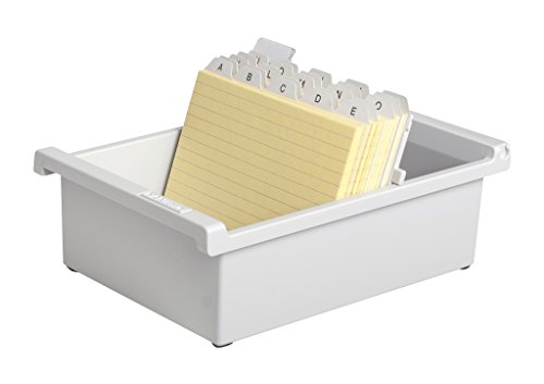 Han 966-0-11 - Fichero para tarjetas (capacidad máxima de 800 tarjetas, poliestireno, tamaño A6, 171 x 76 x 235 mm), color gris claro