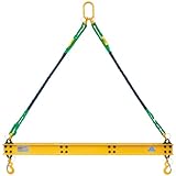 4400 LBS 2 Ton Aluminum 6' Lifting Spreader Beam Lifting Bar with 6 FT Round Sling Bridle Heavy Duty Light Weight