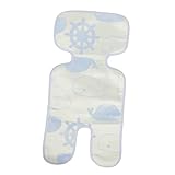 NOLITOY Kinderwagen Kühlmatte aus Atmungsaktivem Leinen Polyester Waschbarer Hautfreundlicher Kühlpolster für Babysitz für Babywagen und Buggy Geeignet für Sommer und Reisen