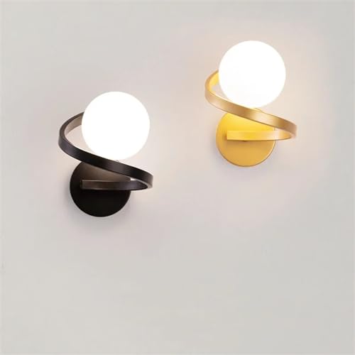 NSHOVDKG Lámparas de Pared LED de Interior nórdico con Bombilla G9 for mesita de Noche, Dormitorio, Sala de Estar, escaleras, candelabro Moderno, decoración del hogar(Warm White (2700-3500K),Black)