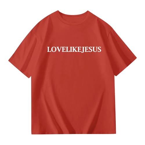 Love Like Jesus Girls Short Sleeve T Shirts Kids Summer Oversized Tops Casual Bible Verse Crewneck Basic Tees 3-14Y3