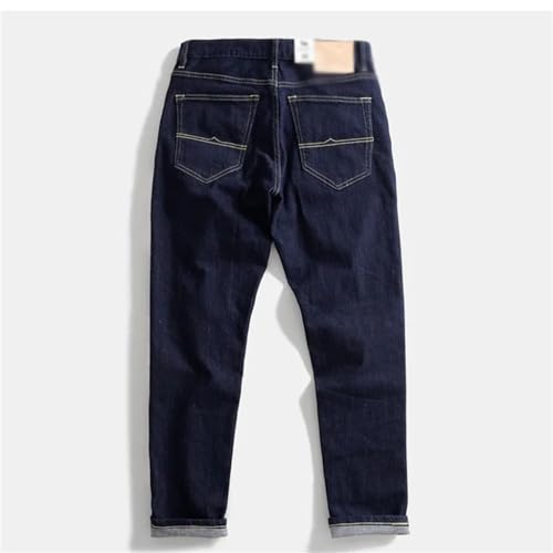 Cotton Elastic Retro Straight Leg Jeans for Men's Pants Spring and Autumn Casual Jeans(31)2