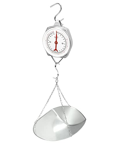 Qwork CA10343 110 Lbs Large Display Spring Dial Weight Scale & Scale Scoop/Chain With Hanging Cradle, Steel Construction, For Shopping, Traveling, Kitchen thumb #6