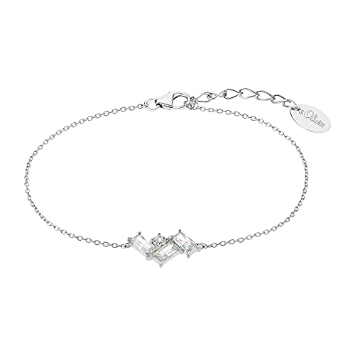 s.Oliver Armband 925 Sterling Silber Damen Armschmuck, mit Zirkonia synth.,...
