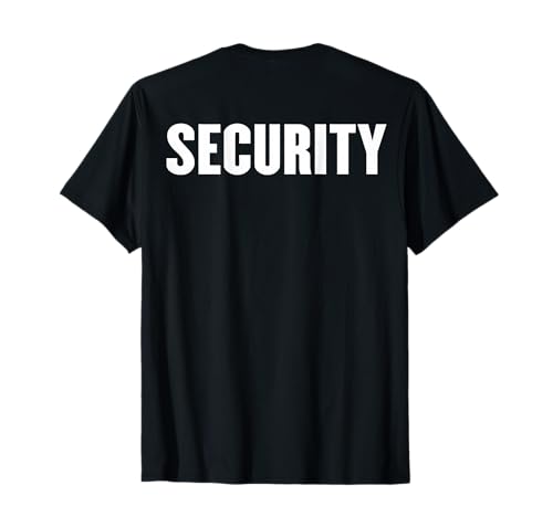 IMPRESIÓN Trasera Guardia de Seguridad Eventos Oficial de Seguridad Seguridad Camiseta