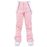 HOMDECR Pantalones De Esquí, Pantalones De Esquí para Hombres Y Mujeres, Pantalones Cargo Impermeables Pantalones para Nieve: Ideales para Deportes De Invierno, Esquí Y Snowboard (Rosa,M)