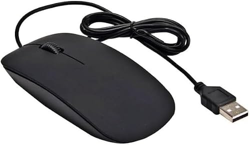 Image of OOYES Ultra-Slim USB optical wired mouse,Ergonomic Design with Scroll Wheel Computer Mouse,With 3.0 Usb Mouse Wired Compatible with Laptop Pc Computer Desktop (Black)