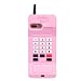 iPhone 8 Case Cute iPhone 7 Case Cute iPhone 6S Case iPhone 6 Case Stand 3D Cartoon Retro Cellular Phone Shaped Silicone Girls Women Cute Phone Cases iPhone 8 7 6S 6 4.7" (Pink, iPhone 8/7/6S/6-4.7")