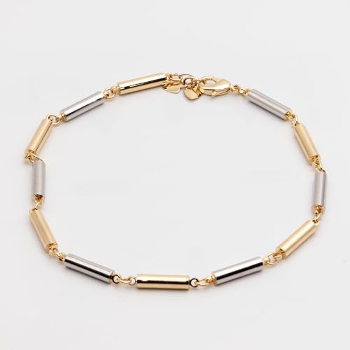 Super Chain Anklet (2-Tone Gold Plated 9.5