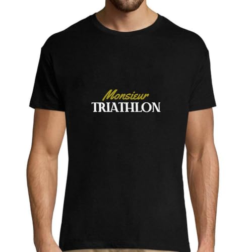 T-Shirt Homme Monsieur Triathlon imprimé en France en coton