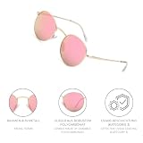 styleBREAKER Okulary przeciwsłoneczne panto metalowe UV400,Gold-Lila