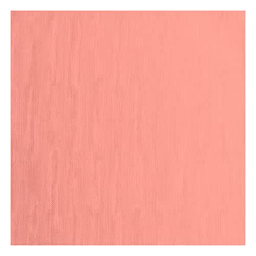 Florence Cardstock Textured, Coloured Card Making Supplies 12 x 12 inch, Pink, 20 Sheets