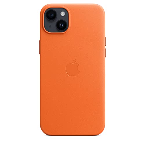 Image of Apple iPhone 14 Plus Leather Case with MagSafe - Orange