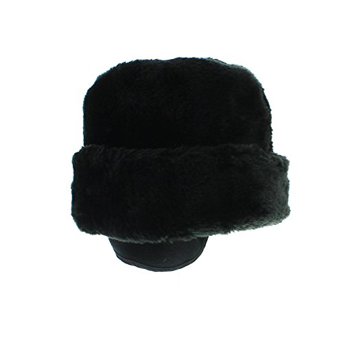 votrechapeau - Chapka en Fausse Fourrure - Toque Homme - Cache-Oreilles rabattables - Viktor - Noir - Tour de tête 61 Cover