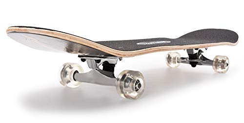 ChromeWheels 31 inch Skateboard Double Kick Skate Board Cruiser Longboard 8 Layer Maple Deck Skateboards for Kids and Beginners