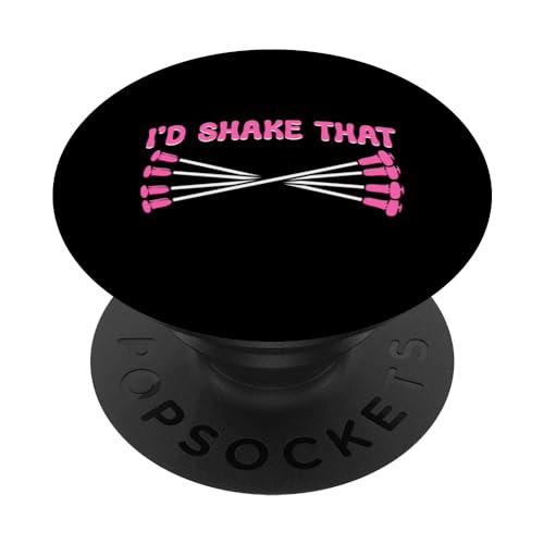 I'd Shake That. Majorette Twirler Baton Twirling PopSockets Swappable PopGrip, Black