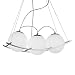 Produktbild NEG Hängeleuchte TrioPalloni (18,0cm Kugel-Durchmesser) Deckenlampe aus Opalglas und Edelstahl