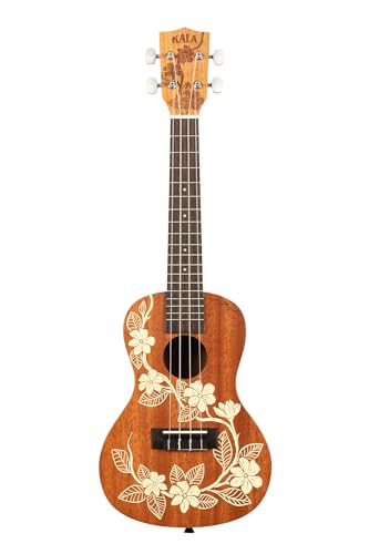Kala Brand Music Co., 4-String Ukulele, Right, Stained Mahogany with Ivory Graphic, Concert (KA-Gardenia-C_W/Bag) - Image 2