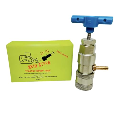 Image of 1 /4 inch ISO 16028 Flat Face Skid Steer Male Hydraulic Quick Coupler Pressure Decompression Relief Release Tool by Tractor Relief Tool