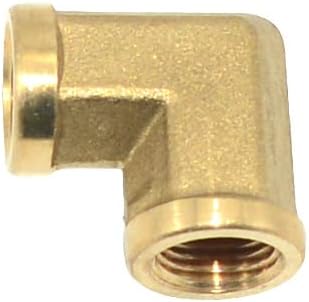 90 Degree Barstock Street Elbow, NPT Female Pipe to NPT Female Brass Pipe Fitting (5, 1/4")