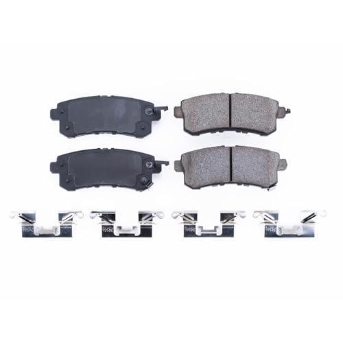 Image of PowerStop Rear Brake Pads for Infiniti QX56 2011-13 |QX80 2014-24 |Nissan Armada 2017-24 - Z17 Ceramic Brake Pads with Installation Hardware, 17-1510