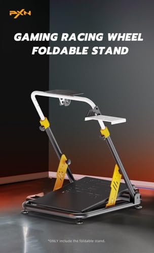 Image of PXN A11 Foldable Racing Wheel Stand | Adjustable Height & Pedal Angle | Compatible with a wide range of racing wheel PXN (VD4, VD6, VD10, V12, V10, V10 Pro, V10 Ultra) Logitech G29 /G923, Thrustmaster, Fanatec, MOZA | Heavy Duty Steel Frame