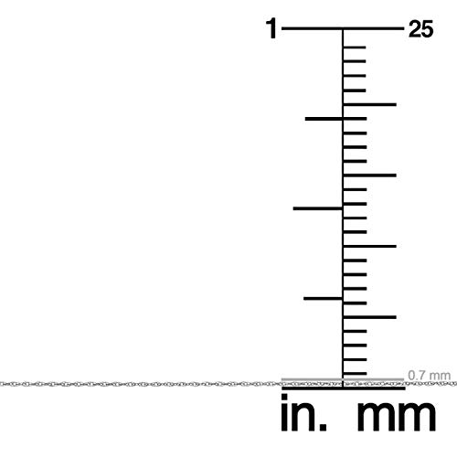 Kooljewelry 14k White Gold Rope Chain Barely-There Necklace For Women (0.7 mm, 0.9 mm, 1 mm or 1.3 mm) - Thin And Lightweight - Image 6