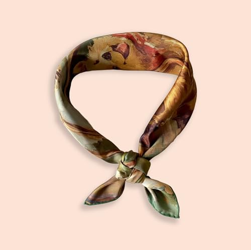 100% Silk Square Scarf - Teddy Bears 27x27"/70x70cm, Mulberry Twill Silk Bandana with Hand-rolled Edges, Gift for her and him3