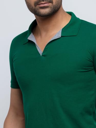 Image of Status Quo Men's Polo T-Shirt | Rich Cotton Blend | Slim Fit | All Day Comfort | Contrast Inner Placket | Polo Collar