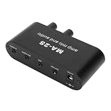 Dynamic Microphone Preamp Stereo Audio Preamplifier Small Sound Preamplifier with 3 Output Ports for Enhanced Amplification Ideal for Podcasting Streaming
