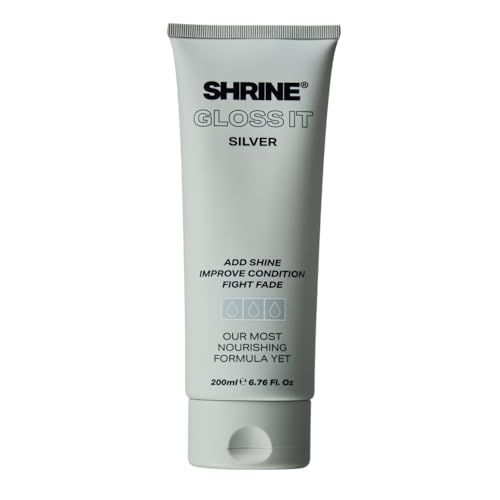 Shrine GLOSS IT SILVER Colour Depositing Hair Mask | High-Shine Gloss Treatment | Cool Silver Tones for Blondes & Highlights | Neutralises brassiness | Quick 10-minute application | Vegan | 200ml