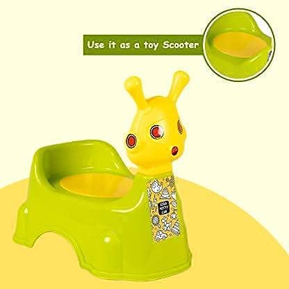 Image of Nabhya Robot Baby Potty Training Seat- Chair for Kids- Infant Potty Toilet Chair with Removable Tray & Closing Lid (Green)