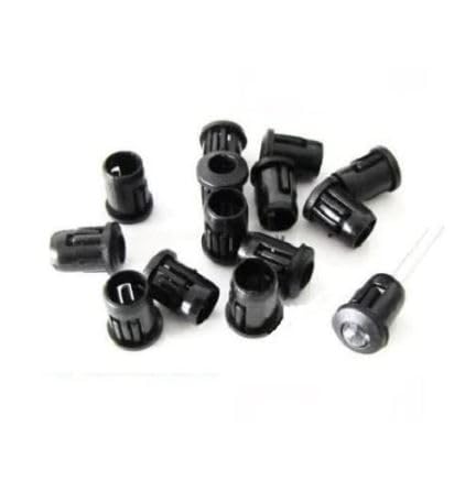 SE229 Black Plastic 3mm LED Holder Clip Cover (Pack of 5)-image-13