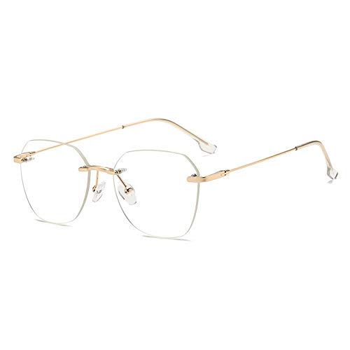 XINGYU Montatura per Occhiali Senza Montatura Blu Chiaro Montatura per Occhiali Poligono Trasparente Anti Blu Ray Gioco per Computer Occhiali Donna Uomo Guida Pesca Corsa Campeggio