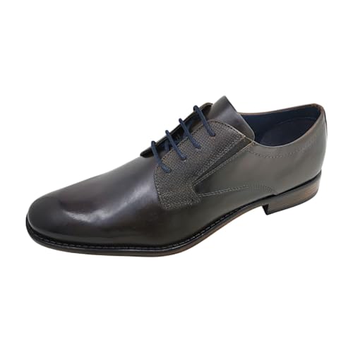 Bugatti Derby-SchnüRschuh Mit GepräGten Elementen, Con Lacci Uomo, Marrone Scuro, 40 Eu Larga - 3