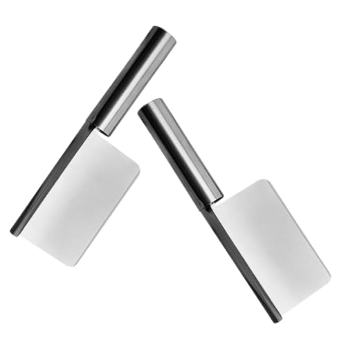 Gadpiparty Raspador de Migas de Acero Inoxidable para Restaurante, Recogemigas Manual 2 Piezas, Herramienta Portátil para Limpieza de Mesa en Cocina y Comedor