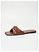 GORGLITTER Women's Dressy Sandals Comfortable Flat Casual Fashion Square Open Toe Slip On Sandals for Summer Brown 6.5